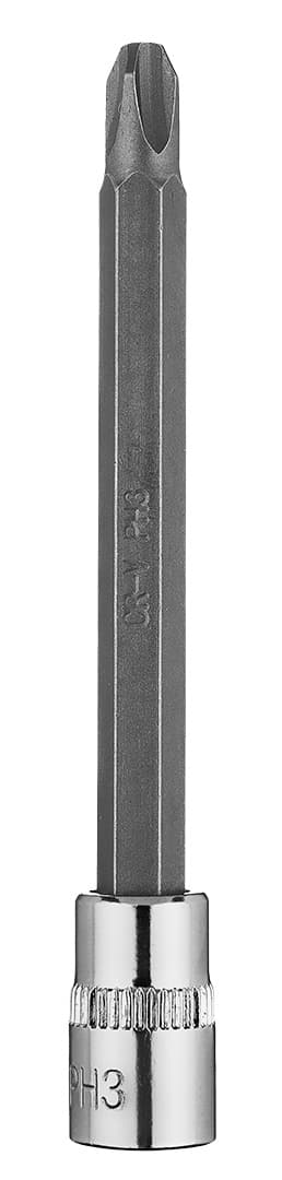 PH3 skruetrækker bit på 1/4" fatning, lang, 87 mm