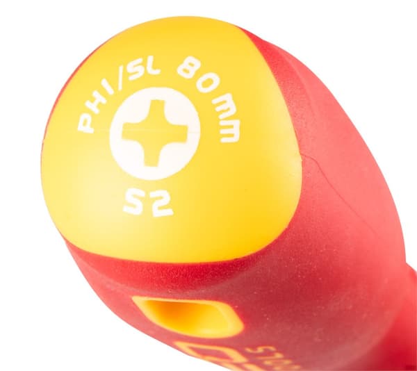 Plus-minus skruetrækker 1000V, SL/PH1 x 80mm