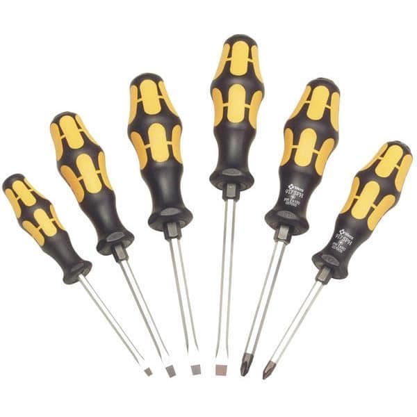 Platt/Phillips skruvmejselsats - WERA - Kraftform Series 900 - slaglock - ergonomiska handtag