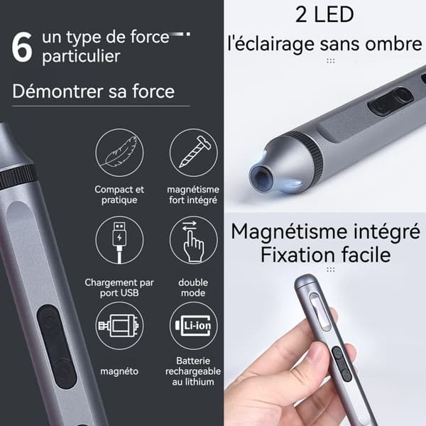Elektrisk skruvmejsel INN® 50 i 1 USB-laddning Mångsidig precisionsskruvmejssats Liten praktisk Inbyggd magnet