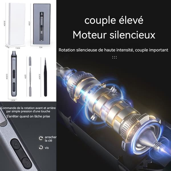 Elektrisk skruvmejsel INN® 50 i 1 USB-laddning Mångsidig precisionsskruvmejssats Liten praktisk Inbyggd magnet