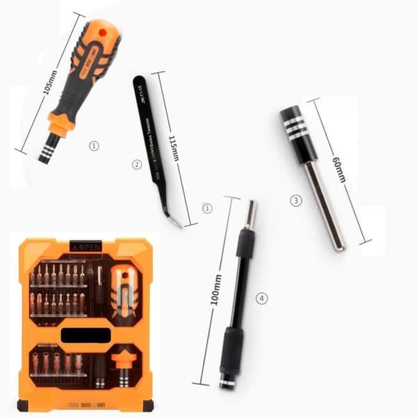 Kit med professionella multifunktionsprecision skruvmejslar 33 bitar telefonverktyg mobil gör-det-själv hem reparation montering