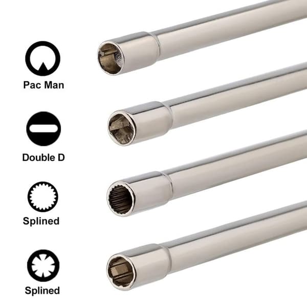 TD® 8-delad förgasare avstämningsverktygssats - Pac Man Bit Tuning Skruvmejsel - Enkel D - Dubbel D - Sexkant -21-tandssplinda