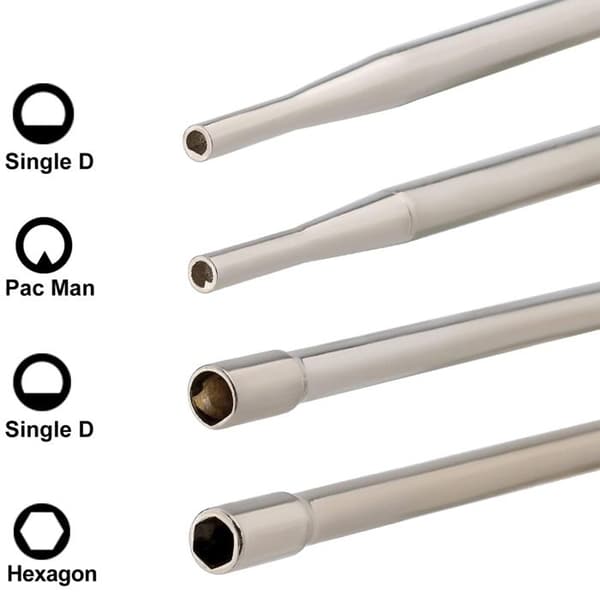 TD® 8-delad förgasare avstämningsverktygssats - Pac Man Bit Tuning Skruvmejsel - Enkel D - Dubbel D - Sexkant -21-tandssplinda