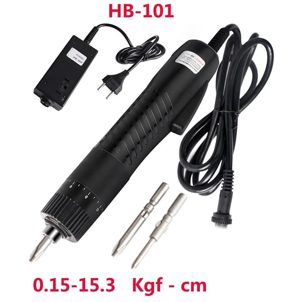 Sähkökruunuväännin, Säädettävä vääntömomentti 1-10 Kgf-cm, Korkea nopeus 1300 RPM,HB-101-5mm 2p bittit
