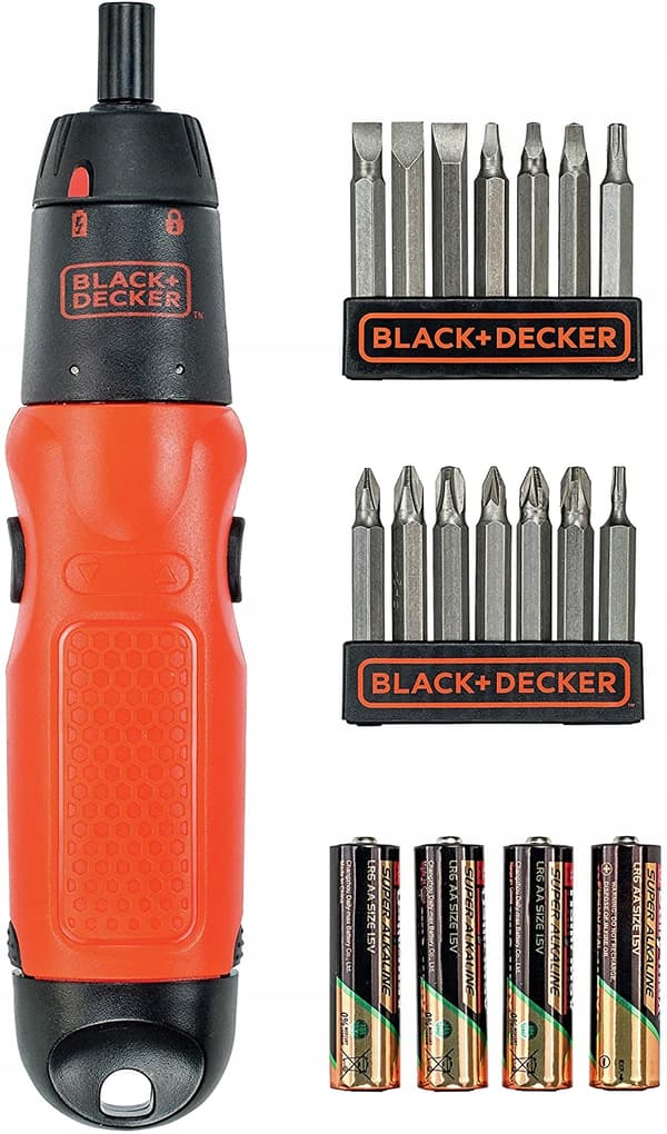 Elektrisk skruetrækker Skruetrækker Black&Decker A7073+6V Bit Sæt