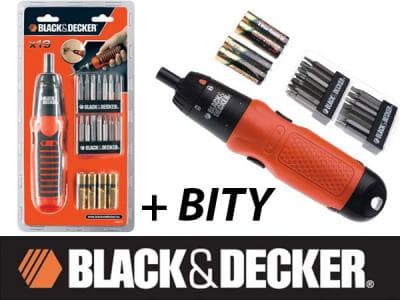 Elektrisk skruetrækker Skruetrækker Black&Decker A7073+6V Bit Sæt