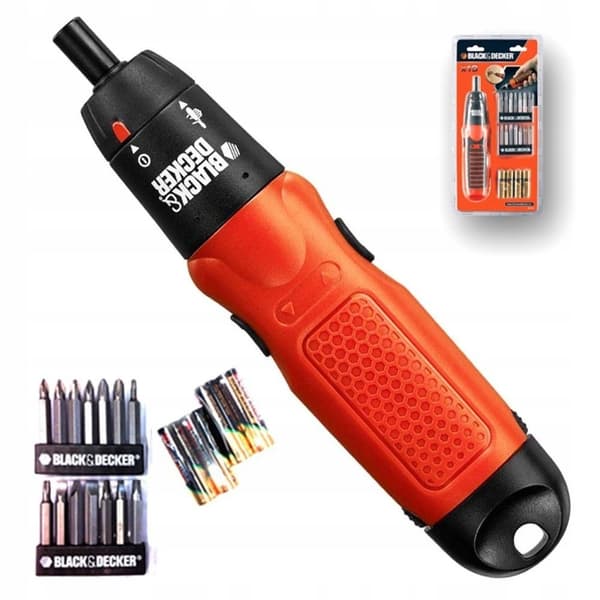 Elektrisk skruetrækker Skruetrækker Black&Decker A7073+6V Bit Sæt