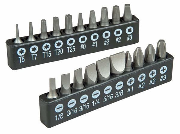 Kartong med 20 Stanley-skruvmejslar STHT0-62113 - Phillips, Robertson, Torx - Olika storlekar