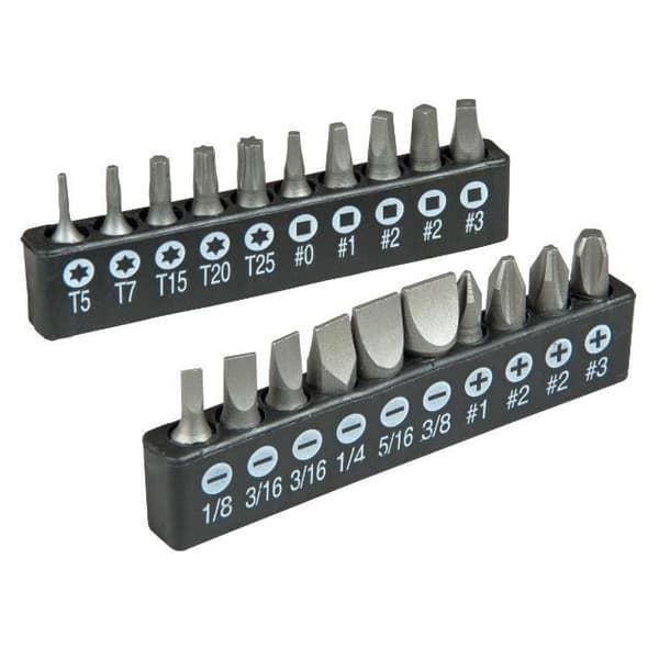 Kartong med 20 Stanley-skruvmejslar STHT0-62113 - Phillips, Robertson, Torx - Olika storlekar