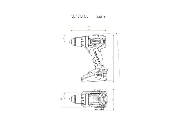 Slagborrskruvdragare Metabo SB 18 LT BL 2x4,0Ah 18V 602316500