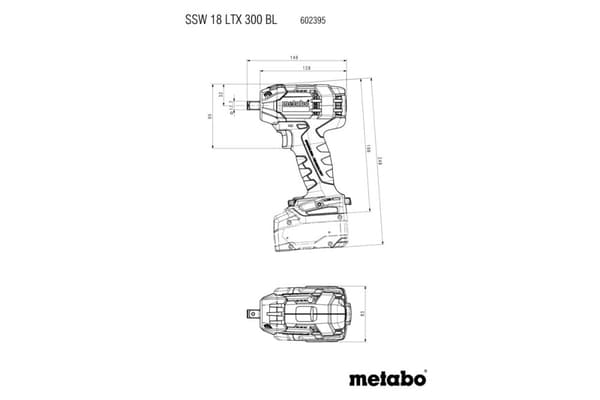 Slagskruetrækker Metabo SSW 18 LTX 300 BL 602395890