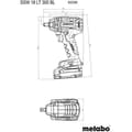 Miniatyrbild 5 av 6: Sladdlös slagskruvmejsel - METABO - SSW 18 LT 300 BL - 18 V - MetaBOX 145