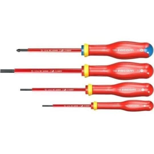 Set med 4 isolerade skruvmejslar - FACOM - AT4VEPB - 1000V