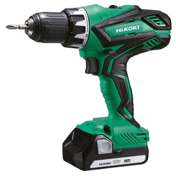 Hikoki DS18DJLWCZ elektrisk skruetrækker/slagnøgle 1250 o/min Sort, Grøn