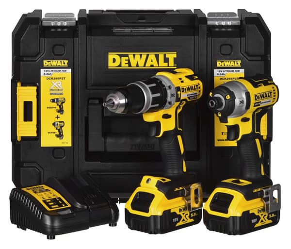 SÄHKÖTYÖKALUJEN YHDISTELMÄPAKKAUS DEWALT DCK266P2T (DCD796+DCF887) 2X5.0AH 18V