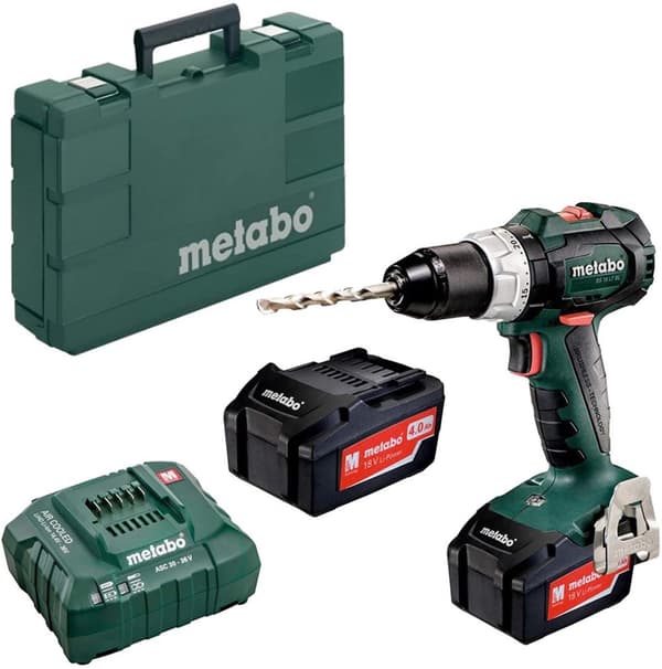 METABO BORR-SKRUVMEJSEL 18V 60/34Nm 2x4.0Ah LI-ION BS 18 LT BL
