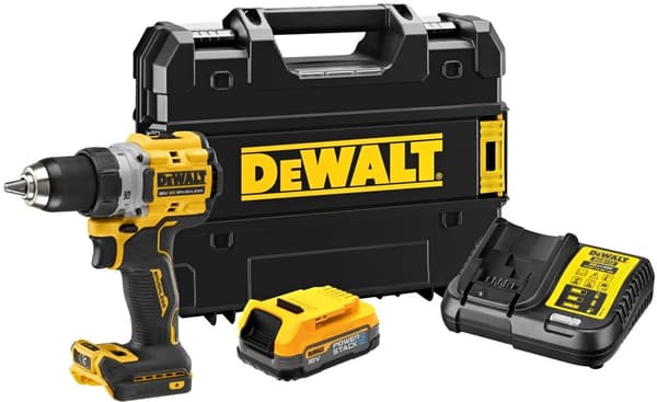 DEWALT SLAGBOREMESKINE 18V 90Nm 1x1,7Ah POWERSTACK BL TSTAK DCD805E1T