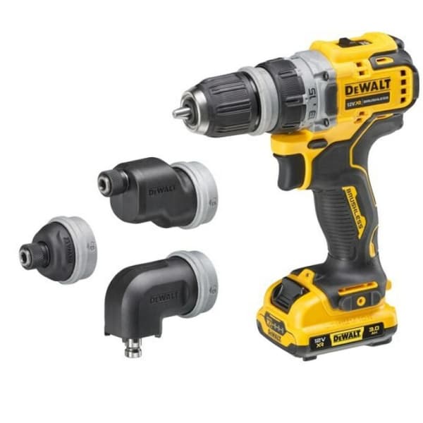 DEWALT PORAKONE 12V 2 x 3.0AH VAIHTOKUORMEN PÄÄT DCD703L2T