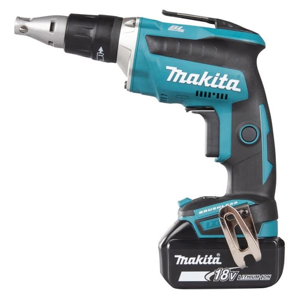 18V gipsskruvmejsel + 2 5Ah batterier + laddare + MAKPAC box - MAKITA - DFS452RTJ