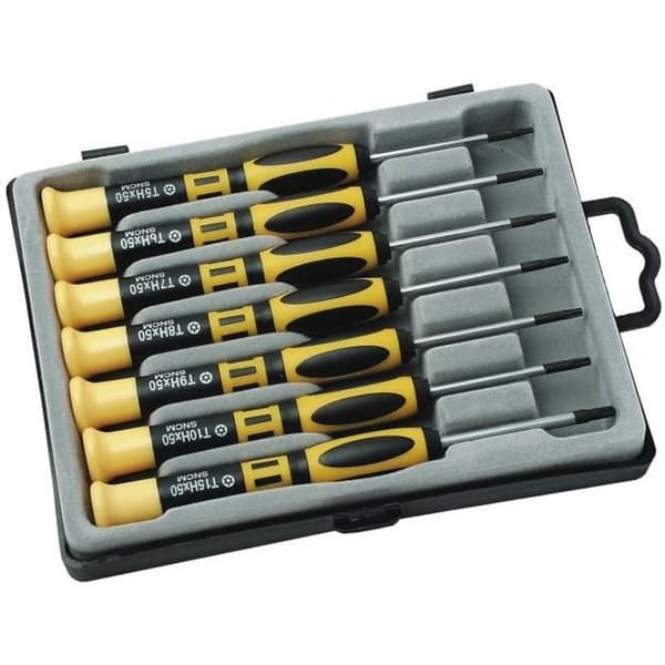Torx precisionsskruvmejsel - MANNESMANN - Set med 7 skruvmejslar T5 till T15