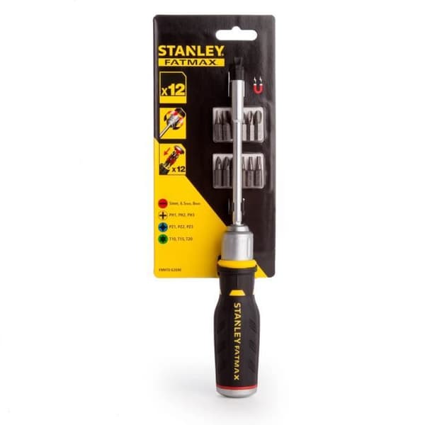 STANLEY Big S Ratchet Bit Driver med 12 bitar