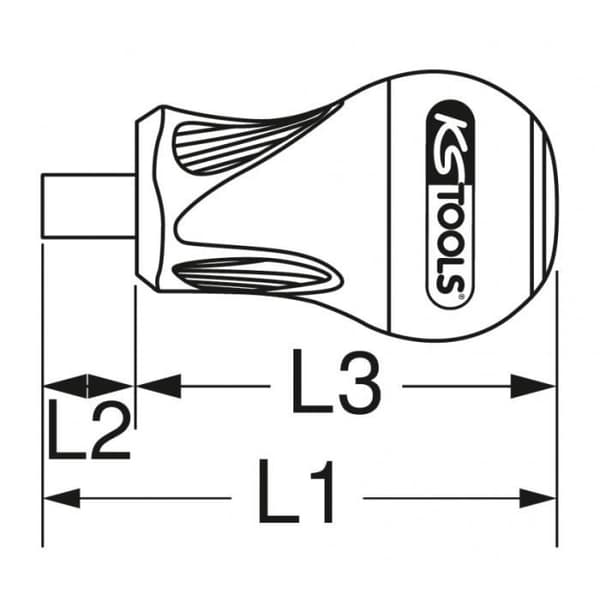 Skruvmejsel med bitshållare - KS TOOLS - ULTIMATE - 1/4' - Ergonomisk - Magnetisk