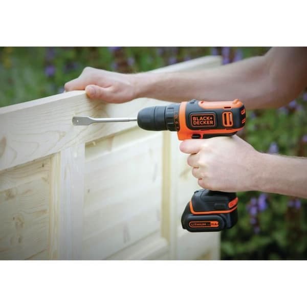 BLACK+DECKER BDCDD12-QW sladdlös skruvmejsel - 10,8 V - 1,5 Ah - 1 batteri - Laddare ingår