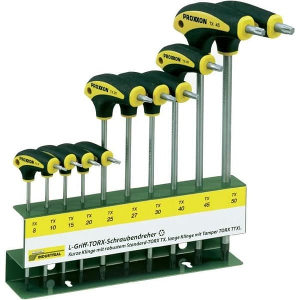 Proxxon 22652 L-handtag Torx skruvmejsel set med 10 st
