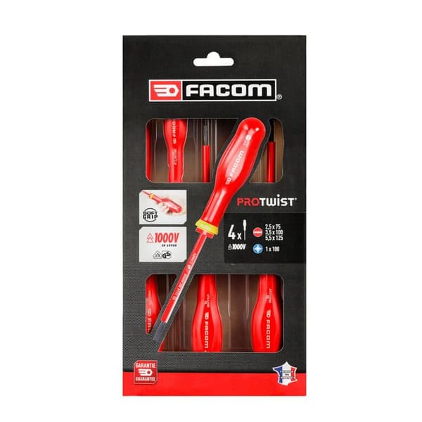 FACOM ProTwist isolerad skruvmejselsats - 1000 V - 5 st - ATP.J5VE
