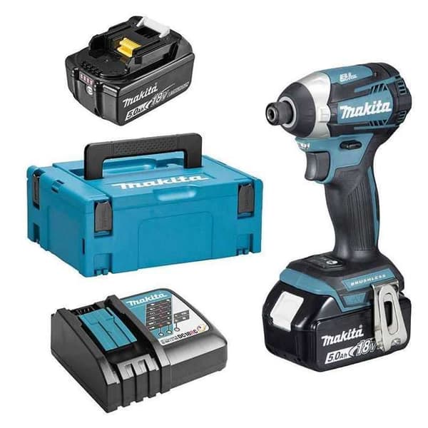 18V slagskruvmejsel + 2 5Ah batterier + laddare + MAKPAC box - MAKITA - DTD154RTJ