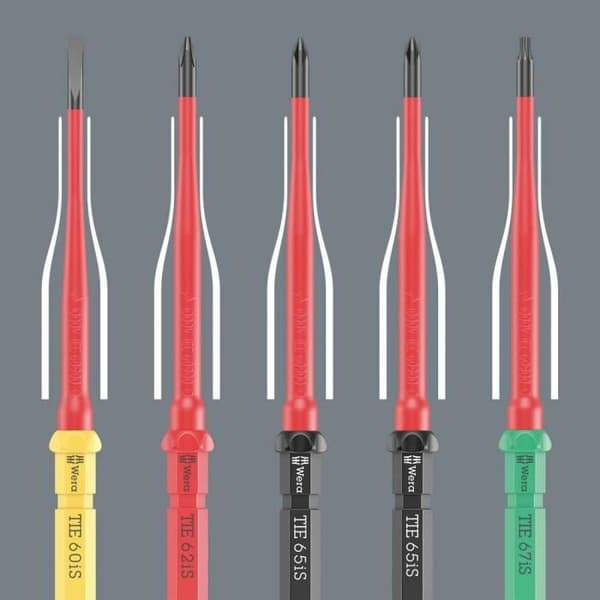 VDE-bits skruvmejsel - Wera - 26 delar - Kreuzschlitz - Elektrisk skydd - 1000 V