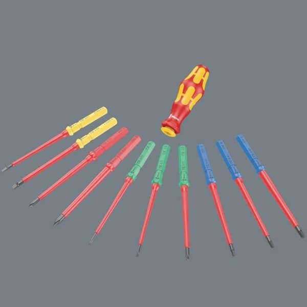 VDE-bits skruvmejsel - Wera - 26 delar - Kreuzschlitz - Elektrisk skydd - 1000 V