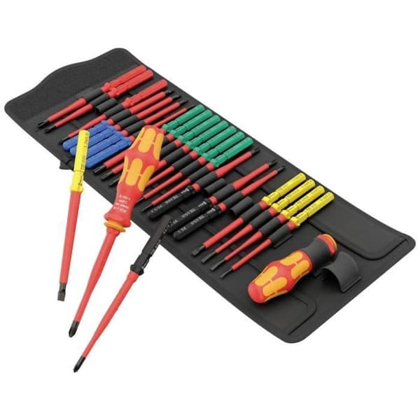 VDE-bits skruvmejsel - Wera - 26 delar - Kreuzschlitz - Elektrisk skydd - 1000 V