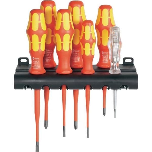 VDE 160 IS/7 slitsade/korsformade blad - WERA - Paket om 7