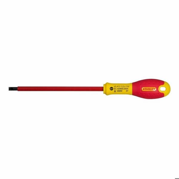 Skruvmejsel - STANLEY - FATMAX isolerad 1000 V Elektriker - Platt spets - 1000 volt säkerhet