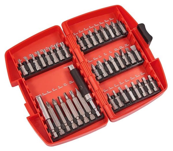 Amtech skruvmejsel - L1235 - Am-Tech Set med 40 krom-vanadin skruvmejselbitar (Import från Storbritannien)