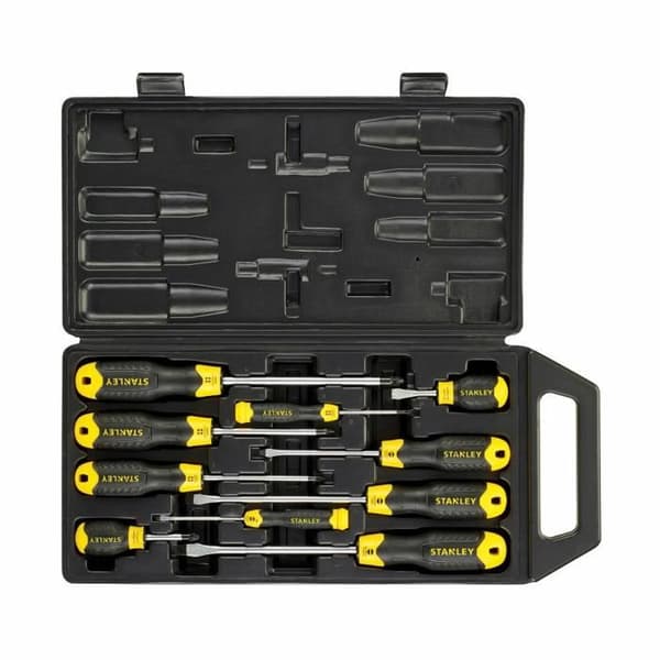 Stanley Cushion Grip Skruvmejsel - Set med 10st - PH Bits - Härdat stål - Magnetisk