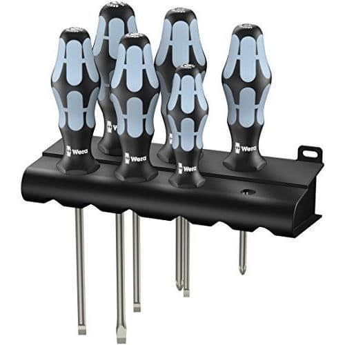 Wera Kraftform Plus 032061 Set med 6 skruvmejslar Rostfritt stål Spår/Pozidriv - 05032061003