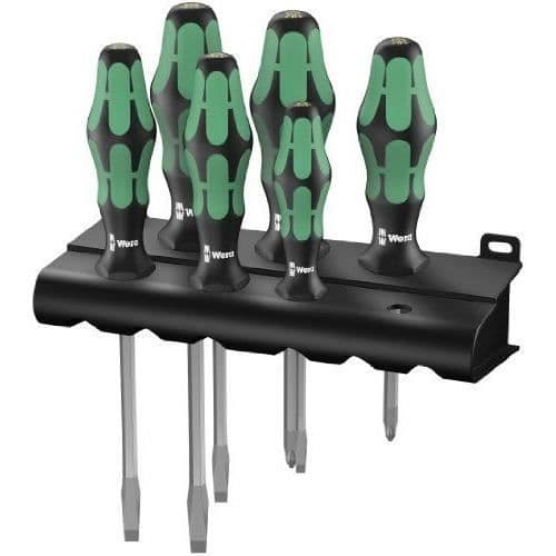 Wera Kraftform Plus / 05007681001 Skruvmejselsats 334/355 SK 6 stycken (Import från Tyskland)