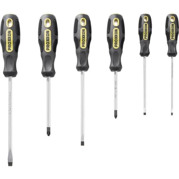Set med 6 platt- och tvärskruvmejslar PZ FLEX DOT Proxxon Industrial
