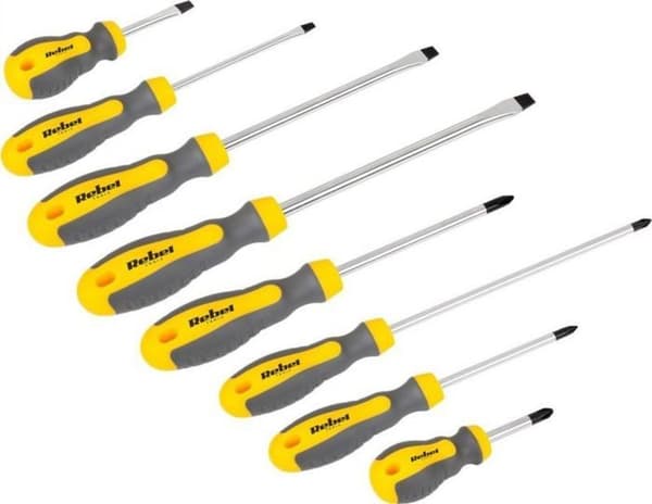 Tournevis Rebel - RB-1100 - SET MED FÖRSTA KRAFTIGA PLATTA SKRUVMEJSELT