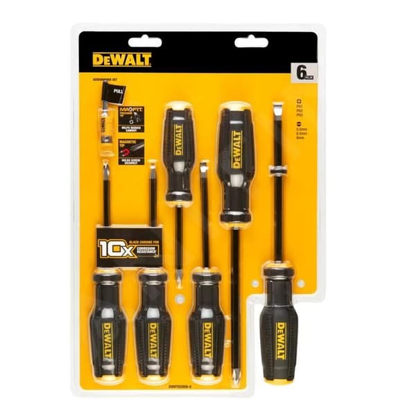 DeWALT Verktygsset med skruvmejslar FULLFIT - platt och PH (6 st) DWHT62056-0