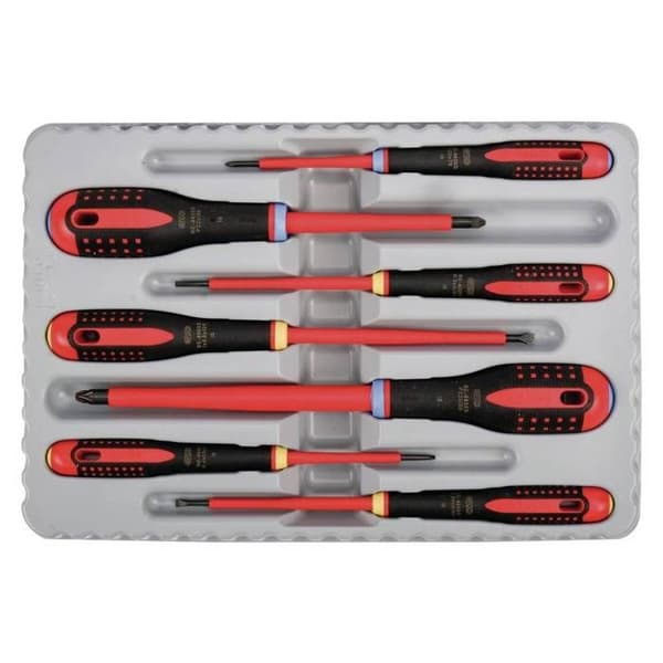 Skruvmejselsats - Bahco - BE-9888S - Ergonomisk - VDE - 7 delar