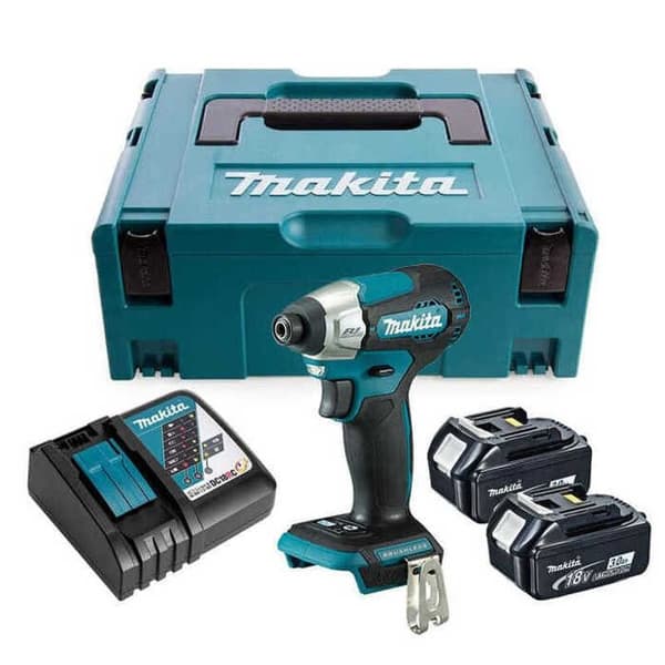 Slagskruvdragare 1401Nm 18V LXT - MAKITA - med 2 batterier 18V 3.0Ah - laddare - MakPac - DTD157RFJ