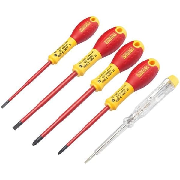 Set med 5 skruvmejslar - STANLEY FATMAX - XTHT0-62692 - Slim Insulated 1000V - Elektriker + Phillips + Testare
