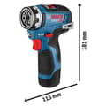 Miniatyrbillede 2 af 2: Bosch - Akku-boremaskine GSR 12V-35 FC Flexiclic - 35Nm uden batteri eller oplader i en L-Boxx 102 Professional