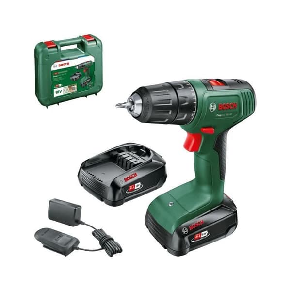 EasyDrill 18V-40 (2x 1,5Ah) + AL18V-20 bore-/skruemaskine i transportkuffert