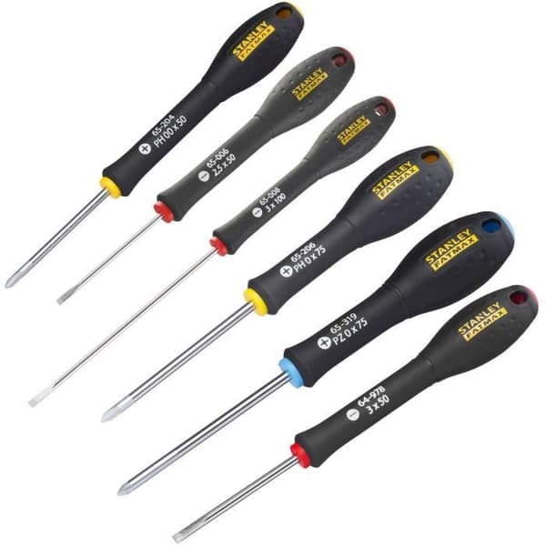 Set med 6 precisionsskruvmejslar - STANLEY FATMAX - 0-65-492