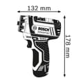 Pikkukuva 4 / 5: Akkuporakone/ruuvinväännin GSR 12V-15FC + L-BOXX 102 + poraistukka GFA 12-B + (ilman akkua ja laturia) - 06019F6002